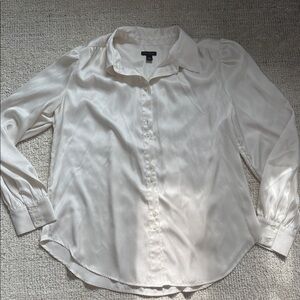 Ann Taylor Cream Satin Blouse